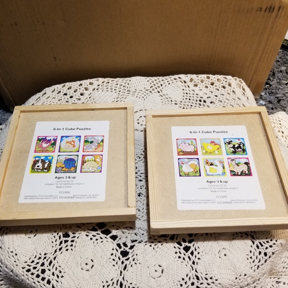 Wood puzzles set of 2 - Picture 2 of 7